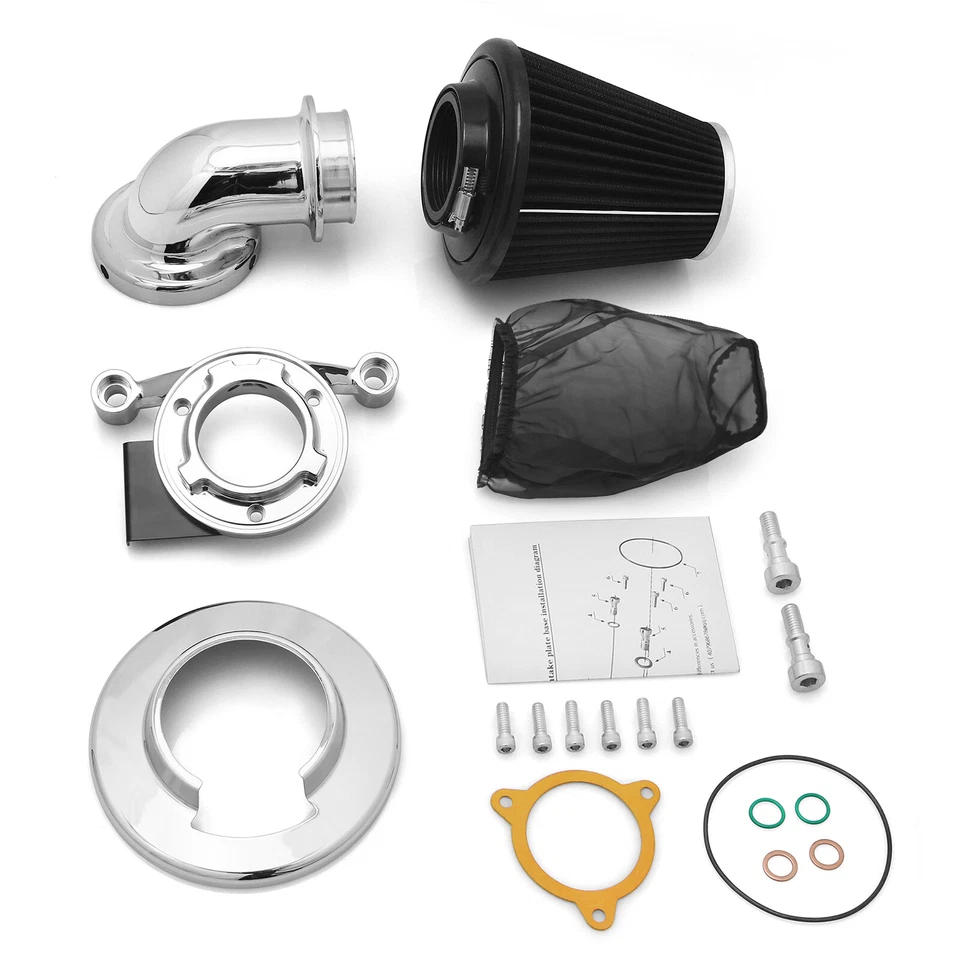 Chrome Cone Air Filter for Harley Touring 2008-16 & Softail Foto 4 de 4