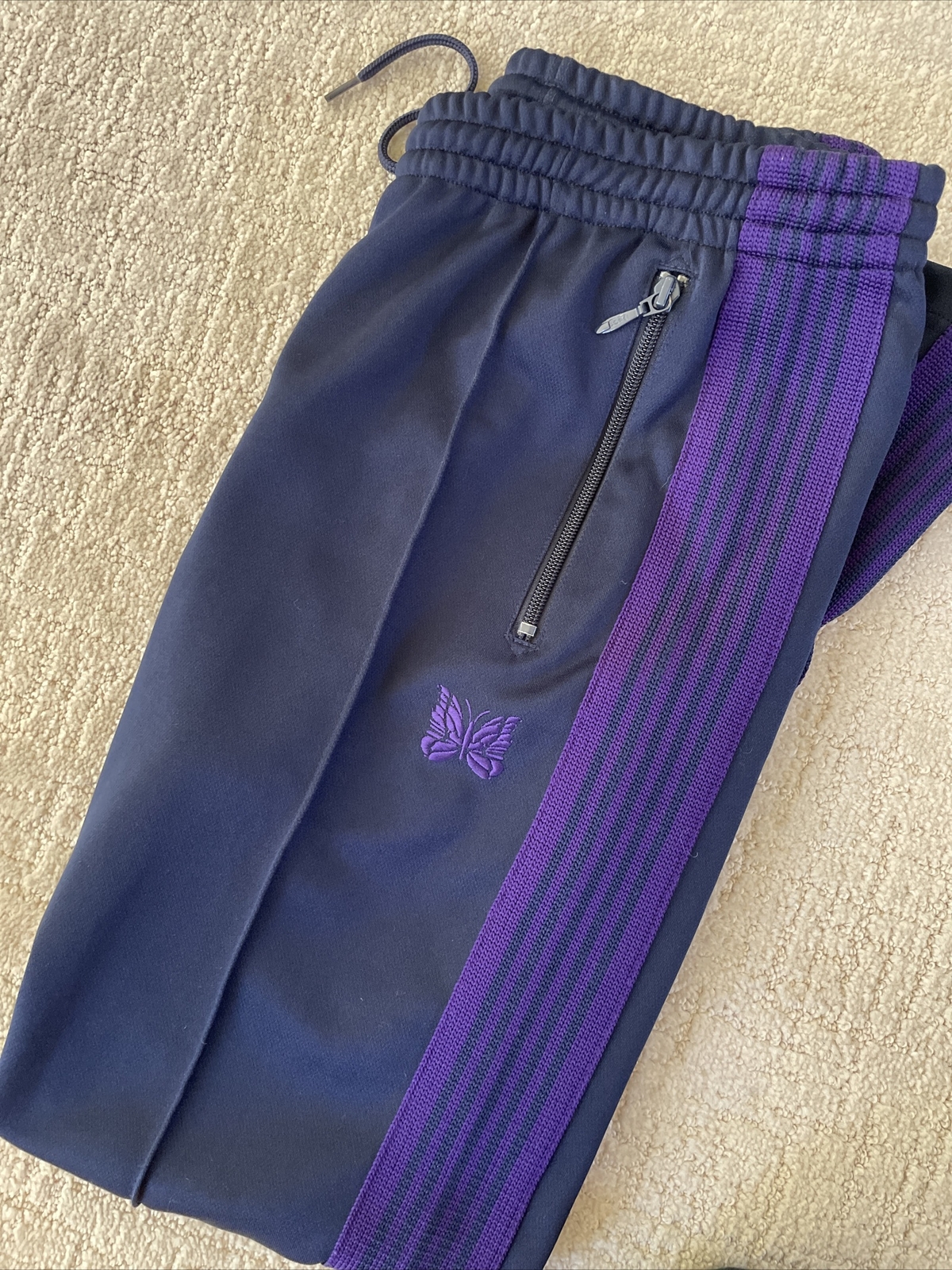 Needles Track Pants Narrow Cut Size M Navy Purple
