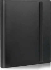 360 Card Pocket Binder with Zipper 9 Pocket Trading Cards Album Folder, Black