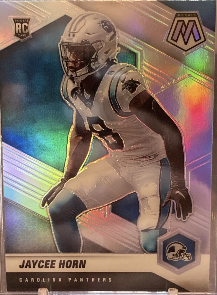 2021 Panini Mosaic JAYCEE HORN RC VARIATION SILVER PRIZM ROOKIE #343-V Panthers!