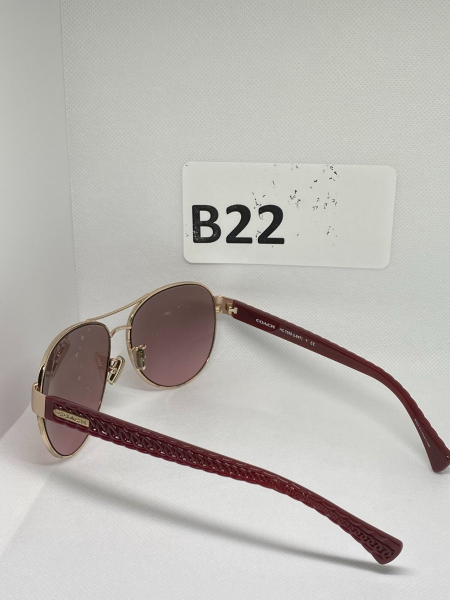 Coach Sunglasses Aviator HC 7055 (l947) 922414 59-14 135 | eBay display picture 3