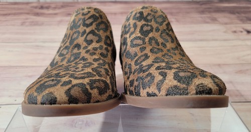 LUCKY BRAND Ankle Boots 8 1/2 M Fallo Womens Suede Slip-On Cheetah - Picture 6 of 13