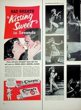 Original Clorets Ad: Clorets, with active chlorophyll, banish odors