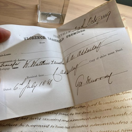 Victorian Vellum Indenture: 1881 Watkin & Adderley Florence Trentham Stafford - Bild 6 von 10