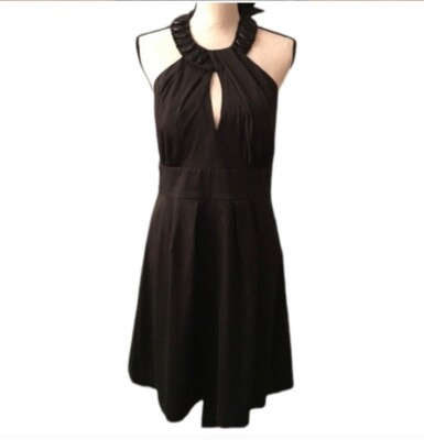 Donna Ricco Halter Dress Beaded Neck Style Size 6