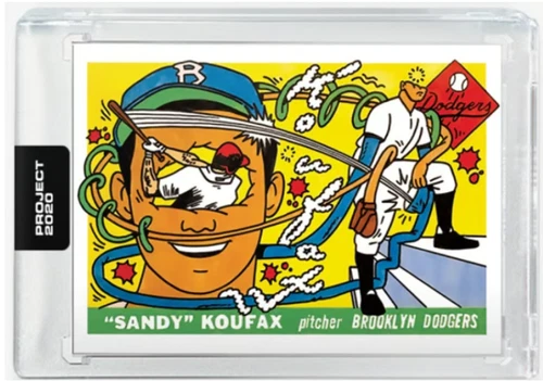 Topps PROJECT 2020 #145 Sandy Koufax by Ermsy w/Box - PR 6385