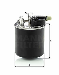 MANN-FILTER WK 820/14 Fuel filter for INFINITI,MERCEDES-BENZ - Bild 1 von 1