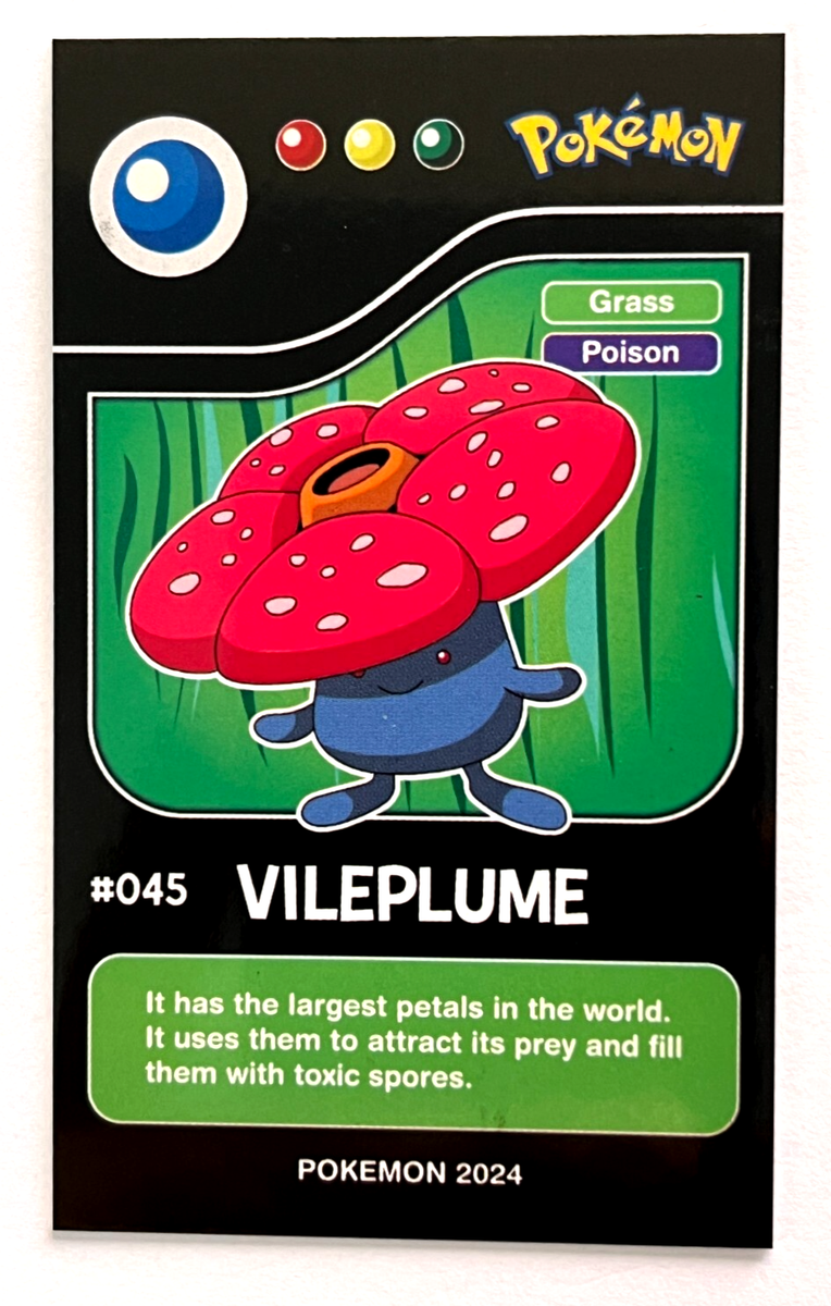 2024 POKEMON POKEDEX BLACK Card #045 VILEPLUME Kanto Peru Edition