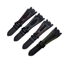 Black Genuine Leather Watch Band Strap For Audemars Piguet Royal Oak Offshore