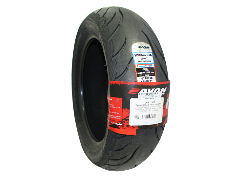 AVON COBRA CHROME 200/60R16 REAR TIRE HARLEY CUSTOM SOFTAIL RIGID