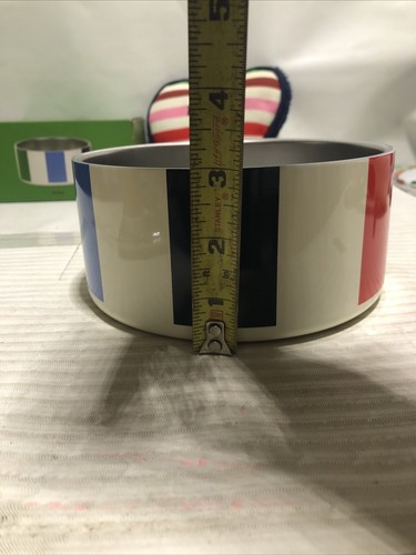 Kate Spade Adventure Stripes 32oz Pet Bowl Plus Squeak Chew Toy - Picture 6 of 14