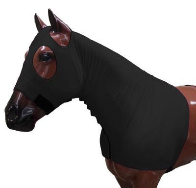 Large Slinky Horse Mane Tamer Sleezy Lycra Zipperred Hood Braid And Shoulder Guard ALL Sizes Horse Sleazy