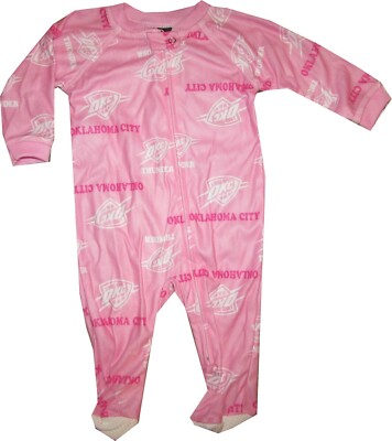 Oklahoma City Thunder OKC Girls Pink Sleeper Coverall Infant Baby