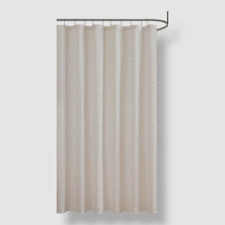 Urban Habitat Ivory Brooklyn Pom Pom Shower Curtain Size 70" x 72"