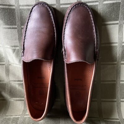 Allen Edmonds Sanibel Classic Brown Leather Loafers EUC 1900 Vintage Allen Edmonds Sanibel Moc Toe Loafers 9D - Etsy main image 4