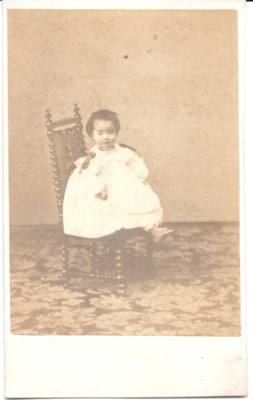 Photo CDV vintage des années 1800 : portrait d'enfant garçon