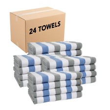 Cabo Cabana Beach Towels Bulk Case of 24 , Striped Color Options, 30x70, Cotton