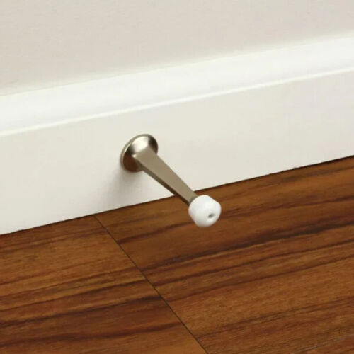 2 Pack Everbilt Satin Nickel Solid Door Stop Doorstopper Bumper 28447 - Picture 2 of 2
