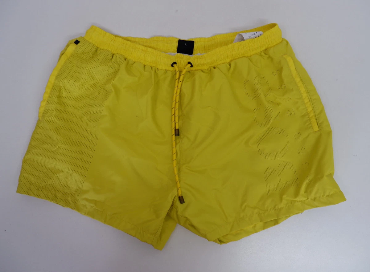 Hugo boss shop yellow swim shorts