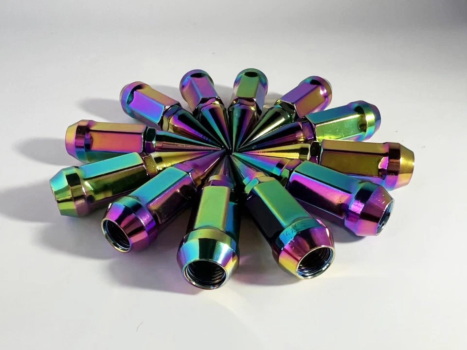 23 неохромные зажимные гайки с шипами 1/2-20 Bulge Acorn подходят для Jeep Wrangler JK TJ YJ - Изображение 2 из 4