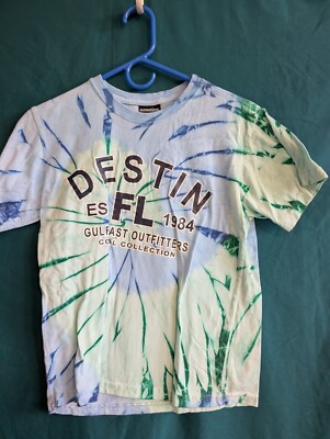 Destin Florida 1984 Tie-Dye T-Shirt Youth 10/12 Gulf Coast Beachwear