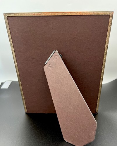 "Cornice immagine VNT MCM oro metallo rialzato dettaglio decorato cavalletto posteriore 8 X 10"" - Foto 5 di 9