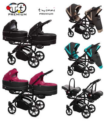 3in1 Twin Stroller Pram Babyactive Twinni all colours black frame