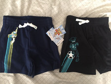 24 M Disney Toy Story SET 2 Blue Black Woody Buzz Lightyear Shorts Baby Boy NWT
