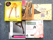 Lotto 5 Scatole Di Collant 6 Paia Nuove Taglia 1 FR36/38 UK8.5 US/D34/36