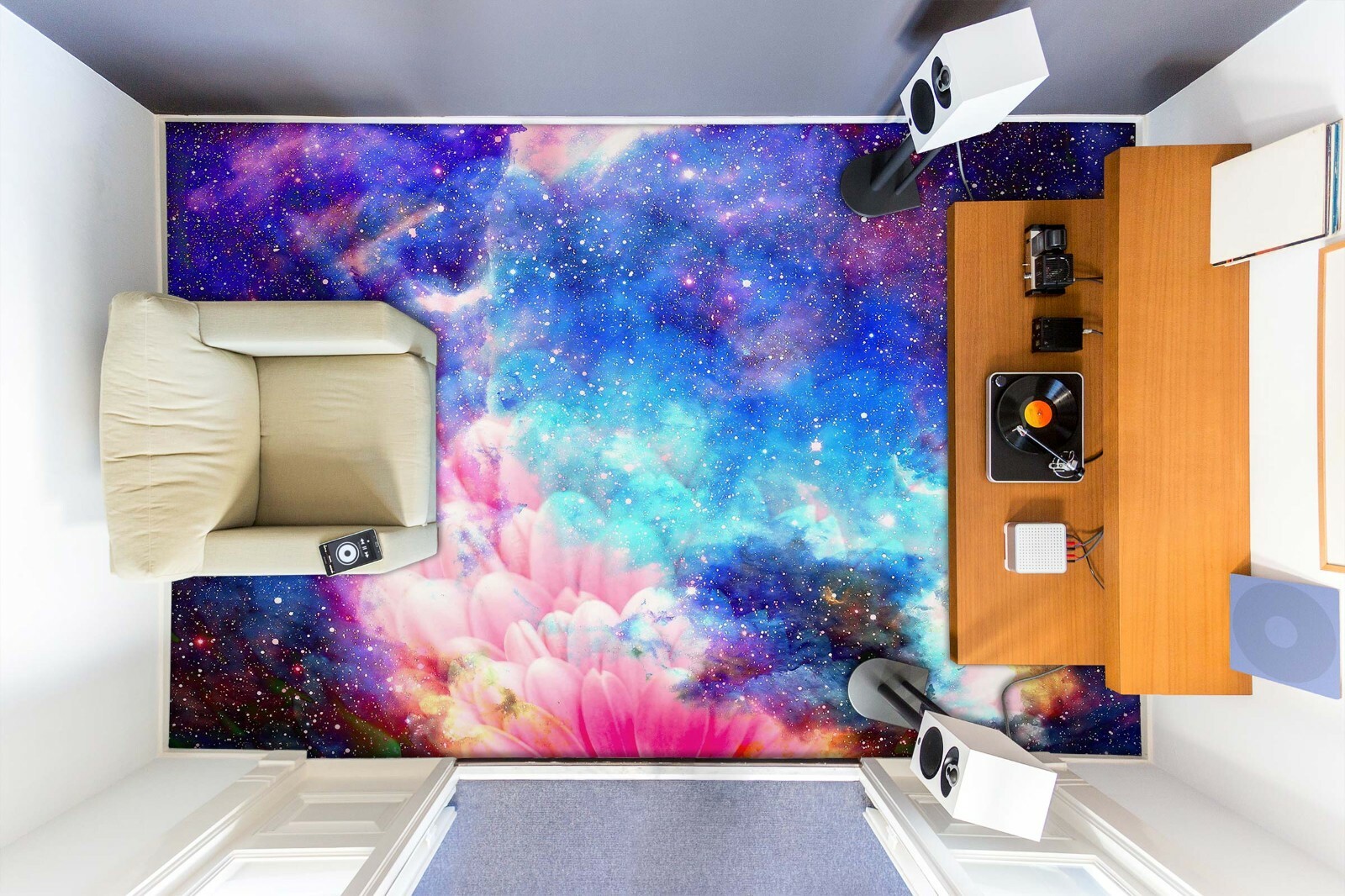 3D Pink Cloud PKE3351 Floor WallPaper Murals Wallpaper Mural Print Bea