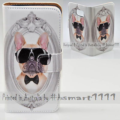 Flip Cover Phone Case for Apple iPhone Series Mobile Phone French Bulldog Theme