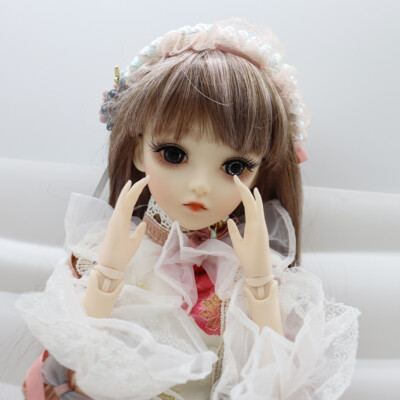 1/3 BJD Girl MSD Ball Jointed Dolls Full Set Clothes Wig Eyes Face