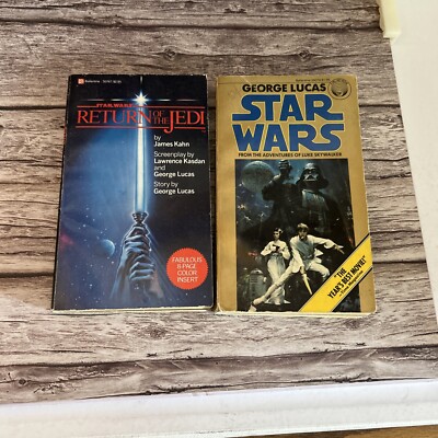 Lot of 2 Vintage Star Wars The Original Trilogy Books Del Rey