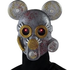 Mutated Mouse Halloween Costume Mask, Red Light Up Eyes NEW 
