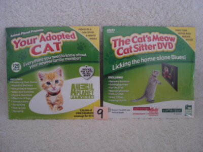DVD s Cats NEW Your Adopted Cat & Cat s Meow CatSitter 2 DVD's