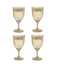 Villa D' Este set 4 bicchieri calici vino spumante policarbonato