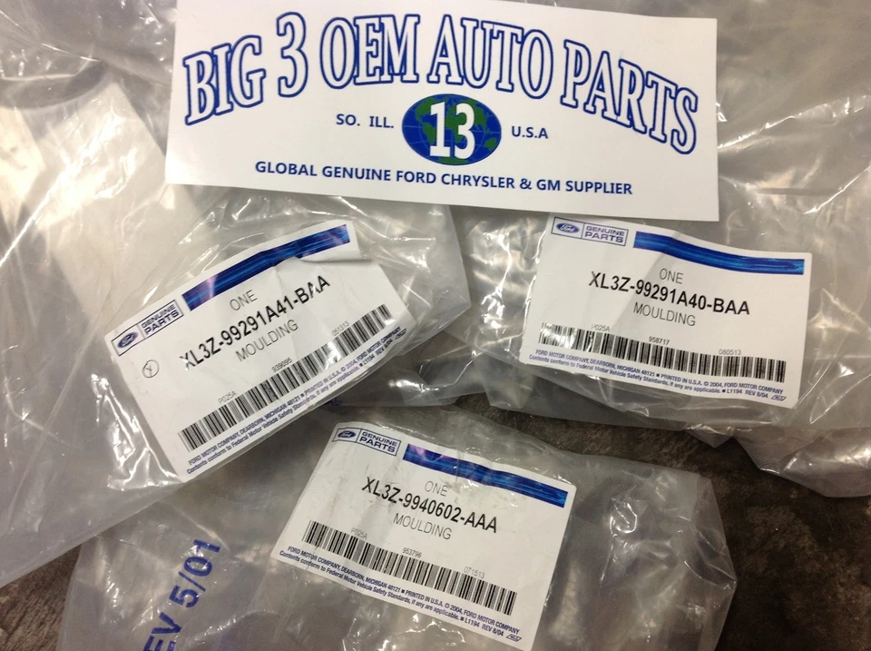 1999-2004 Ford F150 6,5' Cama Cinza R & L Trilho Lateral de Cama e Porta Traseira Kit CAP Fabricante de Equipamento Original - Imagem 4 de 4