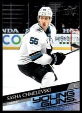 2020-21 Upper Deck Young Guns Sasha Chmelevski Rookie San Jose Sharks #718