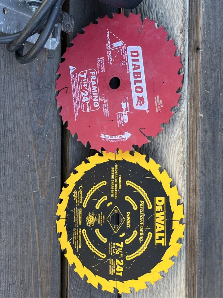 Sierra circular Skilsaw 7-1/4 pulgadas SIDEWINDER F012671200 usada 2 hojas nuevas Foto 4 de 4