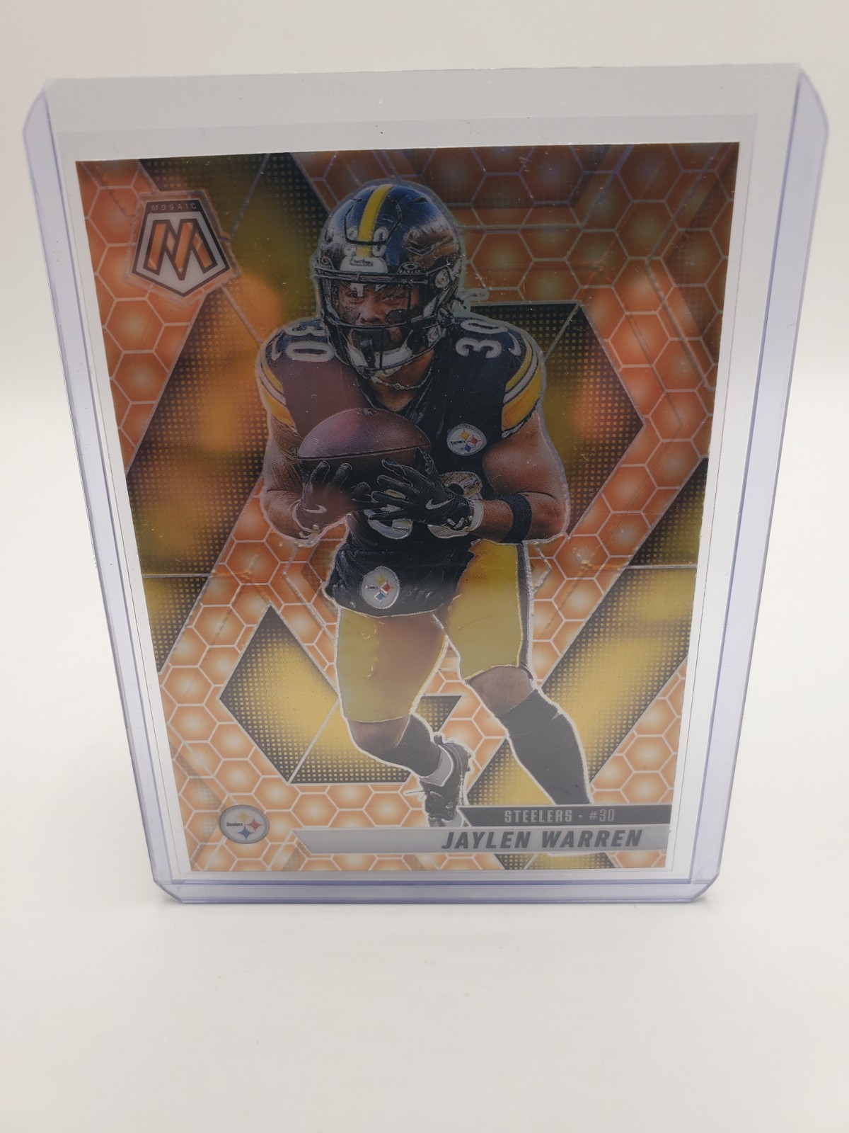 JAYLEN WARREN 2025 MOSAIC HONEYCOMB PRIZM SSP #144 FOOTBALL STEELERS CASE HIT🔥 