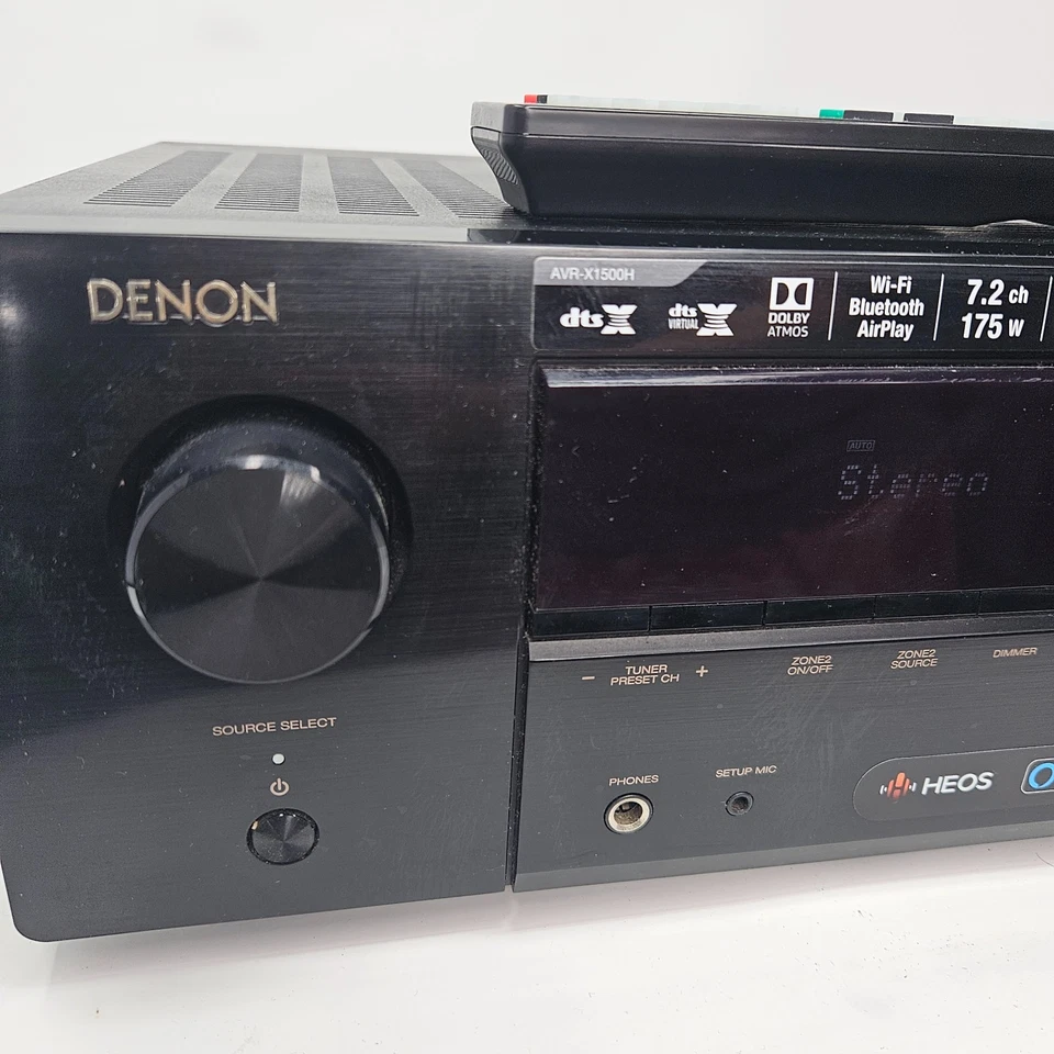Denon AVR-X1500H 7.2 AV Receiver • No Sound • For Parts/Repair • As-Is - Image 4 of 4