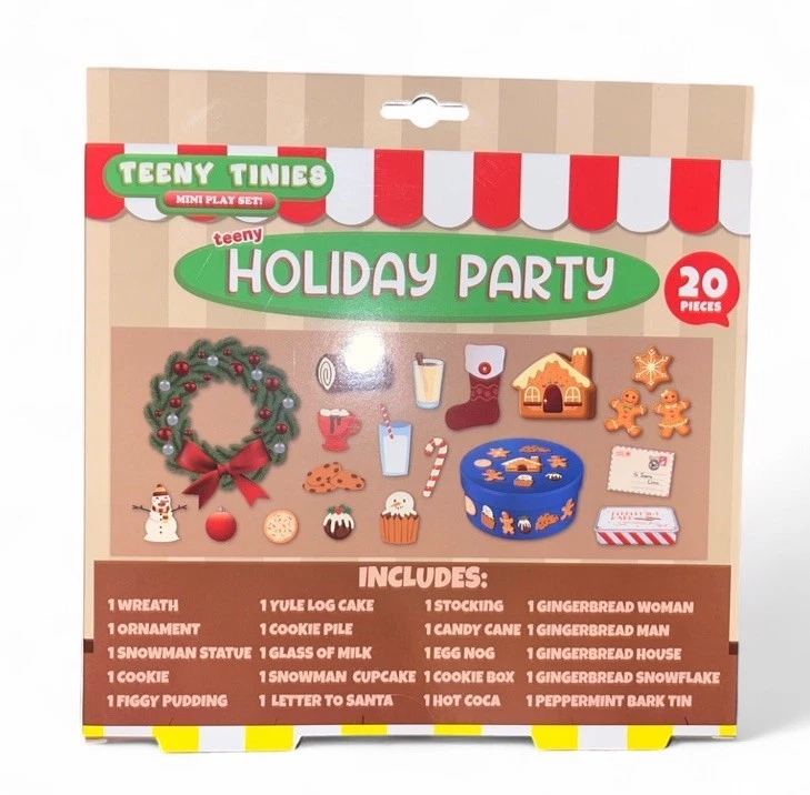 Teeny Tinies HOLIDAY CHRISTMAS PARTY Gingerbread Christmas Items Brand New - Image 2 of 3