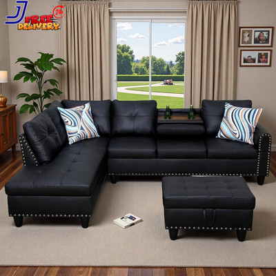 97.5'' L Shaped Couch Set Modular Sectional Couches for Living Room with Storage