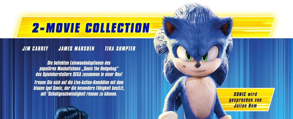 Sonic the Hedgehog - Teil: 1  & 2 (2019 + 2022)[DVD/Neu/OVP] James Marsden, - Bild 3 von 4