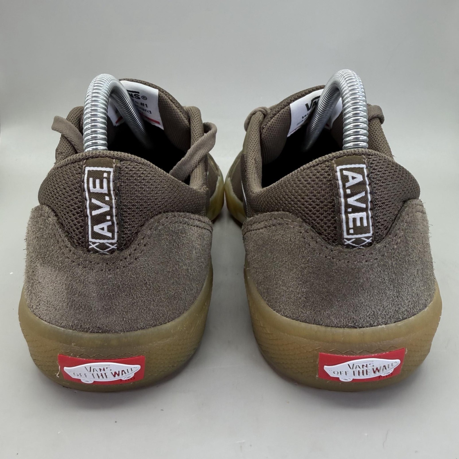 Vans AVE UltimateWaffle Pro Skate Shoes Mens Size 8.5 Olive Green Suede Sneakers image 6