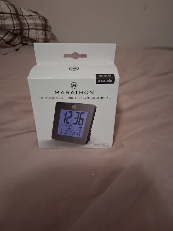 Marathon Digital Desk Clock-- BRAND NEW, IN ORIGINAL BOX! BUY CHEAP!