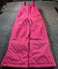 L.L. Bean KIDS Cold Buster Snow Bib Thinsulate Pink Adj Straps Size 8 EUC