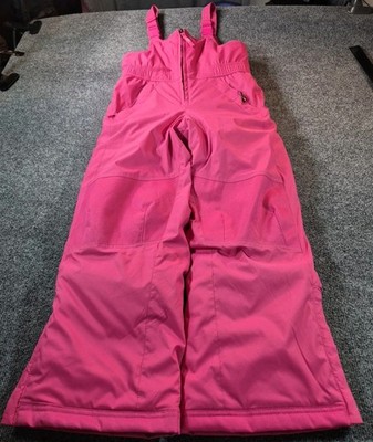 L.L. Bean KIDS Cold Buster Snow Bib Thinsulate Pink Adj Straps Size 8 EUC