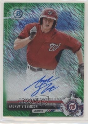 2017 Bowman Retail Green Shimmer Refractor 24/99 Andrew Stevenson Auto w6f