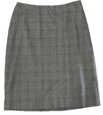 Michael Kors Size 6 Brown Wool BlendStraight Lined Plaid Skirt Business Work